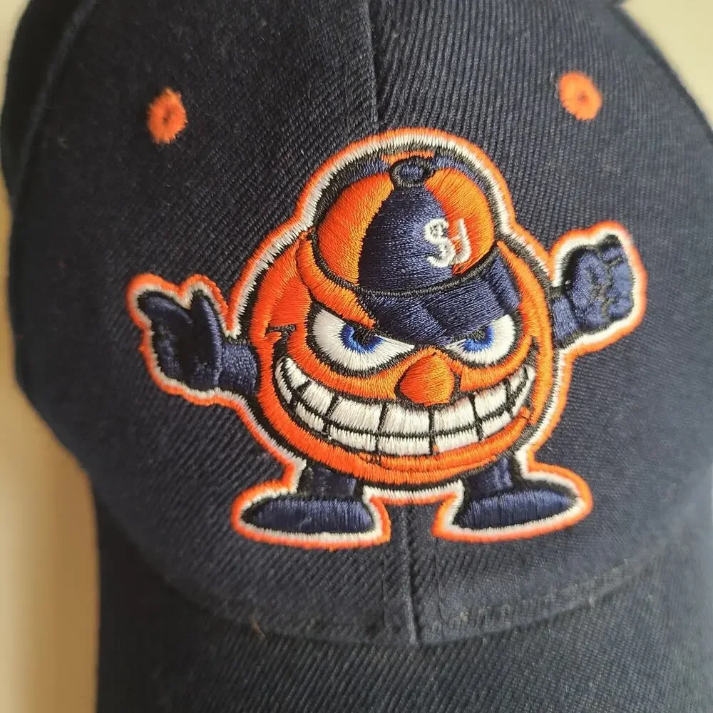Syracuse‎ Orangemen Hat Cap Zephyr 6 7/8 Fitted Wool Blend Navy Embriodered